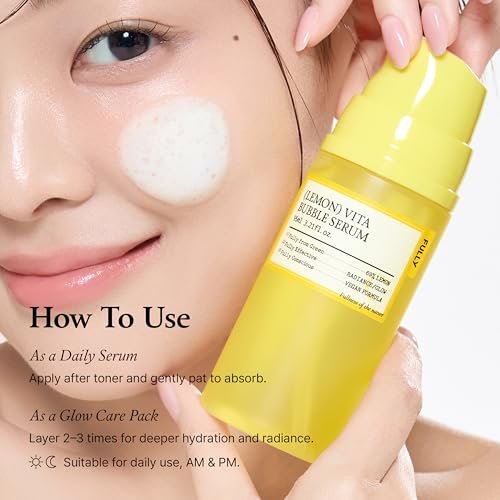 FULLY Lemon Vita Bubble Facial Serum – 69% Organic Jeju Lemon Water & Vitamin C, Instant Glow & Hydration, Niacinamide + Glutathione for Radiance & Tone Refining, Vegan Korean Skincare, 3.21 fl.oz - görsel 18