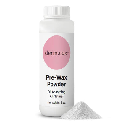 Dermwax Pre Wax Powder 8 oz – Talc Free, Fragrance-Free & Aluminum-Free – Absorbs Oils & Moisture to Prepare Skin for Smooth Waxing