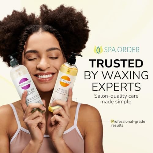 Dermwax Pre and Post Wax Care Kit – Complete Prep & Aftercare Set with Cleanser and Calendula Oil – Paraben-Free, Gentle Formulas for Smooth Skin (16 Fl Oz, Pack of 2) Avelisse