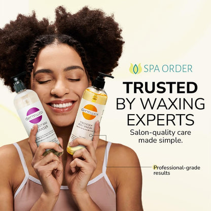 Dermwax Pre and Post Wax Care Kit – Complete Prep & Aftercare Set with Cleanser and Calendula Oil – Paraben-Free, Gentle Formulas for Smooth Skin (16 Fl Oz, Pack of 2) Avelisse