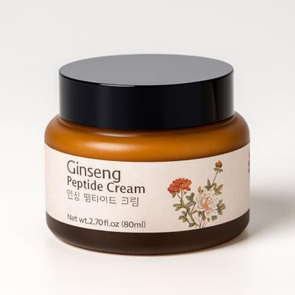 Glamfox Ginseng Peptide Anti-Aging Face Cream - 86% Ginseng Extract, 9x Peptides, 5x Ceramides Avelisse
