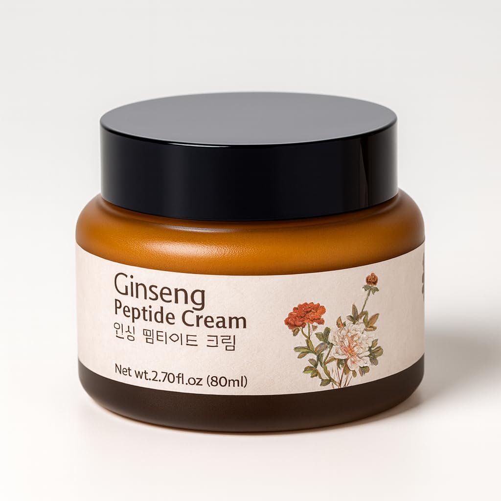 Glamfox Ginseng Peptide Anti-Aging Face Cream - 86% Ginseng Extract, 9x Peptides, 5x Ceramides Avelisse
