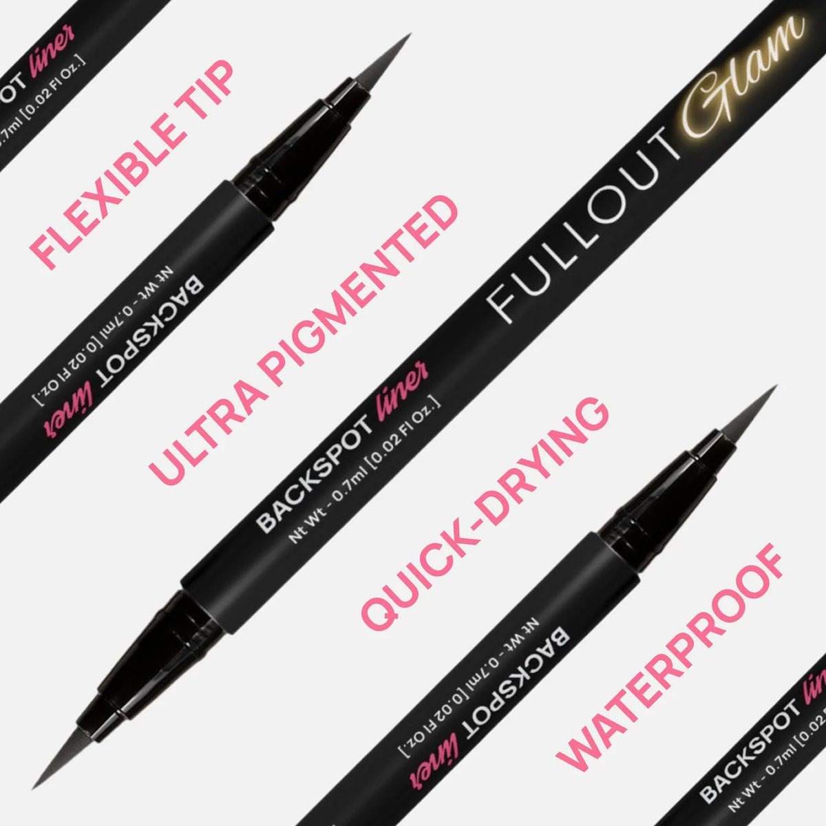 Full Out Glam BackSpot Liner Magnetic Eyeliner - Ultra Strong All-Day Hold for Magnetic Eyelashes, Water & Sweat Proof, Easy to Apply Ultra-Precise Tip, Black, 1 Pen Avelisse