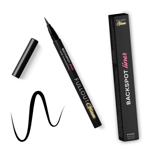 Full Out Glam BackSpot Liner Magnetic Eyeliner - Ultra Strong All-Day Hold for Magnetic Eyelashes, Water & Sweat Proof, Easy to Apply Ultra-Precise Tip, Black, 1 Pen Avelisse