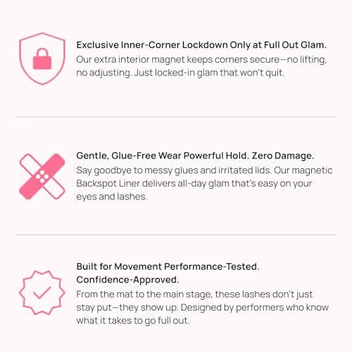Full Out Glam BackSpot Liner Magnetic Eyeliner - Ultra Strong All-Day Hold for Magnetic Eyelashes, Water & Sweat Proof, Easy to Apply Ultra-Precise Tip, Black, 1 Pen Avelisse