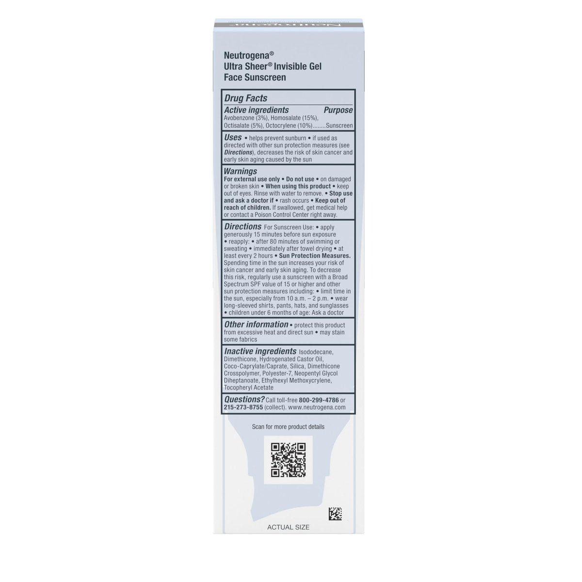 Neutrogena Ultra Sheer Invisible Gel Face Sunscreen SPF 40, Facial Sunscreen & Moisturizer, Vitamin E, Matte Finish, Makeup Primer, Travel Size, 80 Minutes Water-Resistant, 1.7 oz Avelisse