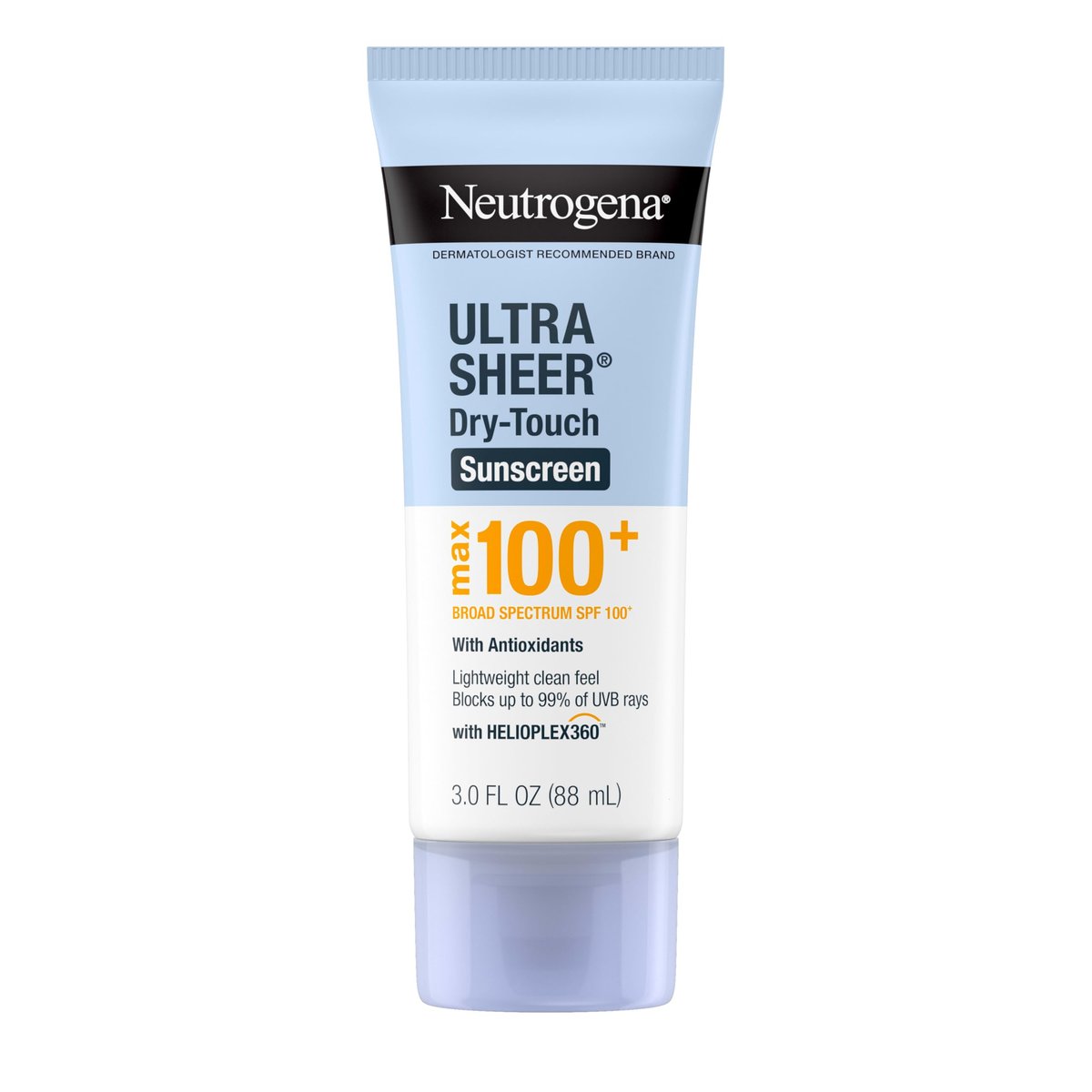 Neutrogena Ultra Sheer Dry-Touch Sunscreen Lotion SPF 100, Broad Spectrum UVA/UVB Protection, Lightweight & Non-Greasy, Oxybenzone-Free, Antioxidant, Travel Size, 3 fl oz Avelisse