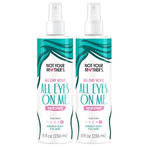 Not Your Mother's All Eyes On Me All-Day Hold Hairspray (2-Pack) - Strong Hold, Soft Styles, Humidity Shield with Shine, 8 fl oz Each Avelisse