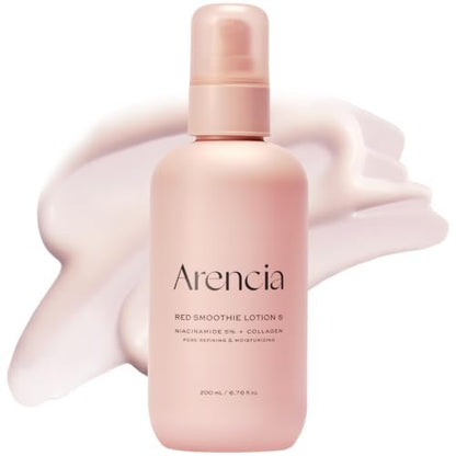 ARENCIA Red Smoothie Lotion 5 – Face Moisturizer with Niacinamide 5%, Collagen, Peptide Complex – Hydrating Skin Care, 6.76 fl oz Avelisse