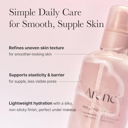 ARENCIA Red Smoothie Lotion 5 – Face Moisturizer with Niacinamide 5%, Collagen, Peptide Complex – Hydrating Skin Care, 6.76 fl oz Avelisse