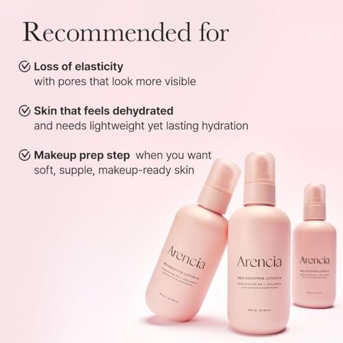 ARENCIA Red Smoothie Lotion 5 – Face Moisturizer with Niacinamide 5%, Collagen, Peptide Complex – Hydrating Skin Care, 6.76 fl oz Avelisse