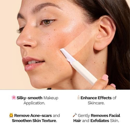 Jill Dermaplane Kit in Rose – Pre-Shave Cleanser, Post-Shave Moisturizer & 2 Disposable Blades Avelisse