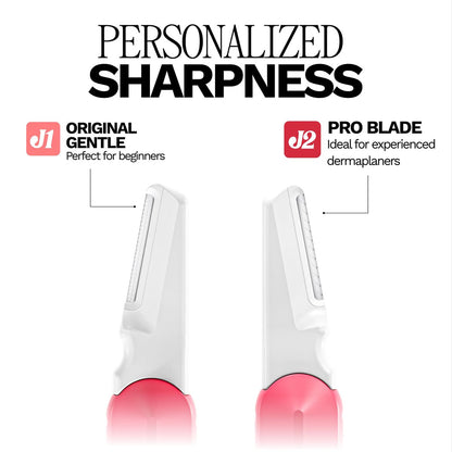 Jill Dermaplane Kit in Rose – Pre-Shave Cleanser, Post-Shave Moisturizer & 2 Disposable Blades Avelisse