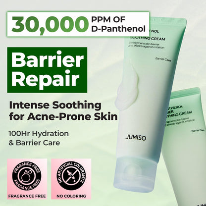 JUMISO D-Panthenol Barrier Soothing Cream – 5-Ceramide Complex + Cica + Squalane, Lightweight Gel Moisturizer for Sensitive & Acne-Prone Skin, 2.71 oz Avelisse