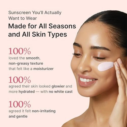 medicube No Cast Just Glow Collagen Sunscreen SPF 50 | Hydrating Korean Face Sunscreen with Peptide & Cica Avelisse