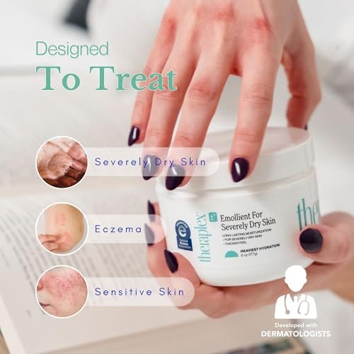 Theraplex Emollient Cream for Dry Skin – Heaviest Hydration, Fragrance-Free, Noncomedogenic (3 Oz) Avelisse