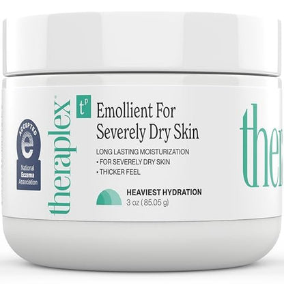 Theraplex Emollient Cream for Dry Skin – Heaviest Hydration, Fragrance-Free, Noncomedogenic (3 Oz) Avelisse