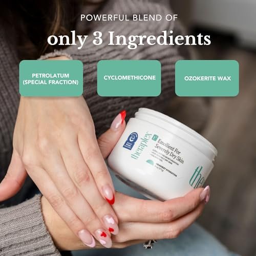 Theraplex Emollient Cream for Dry Skin – Heaviest Hydration, Fragrance-Free, Noncomedogenic (3 Oz) Avelisse