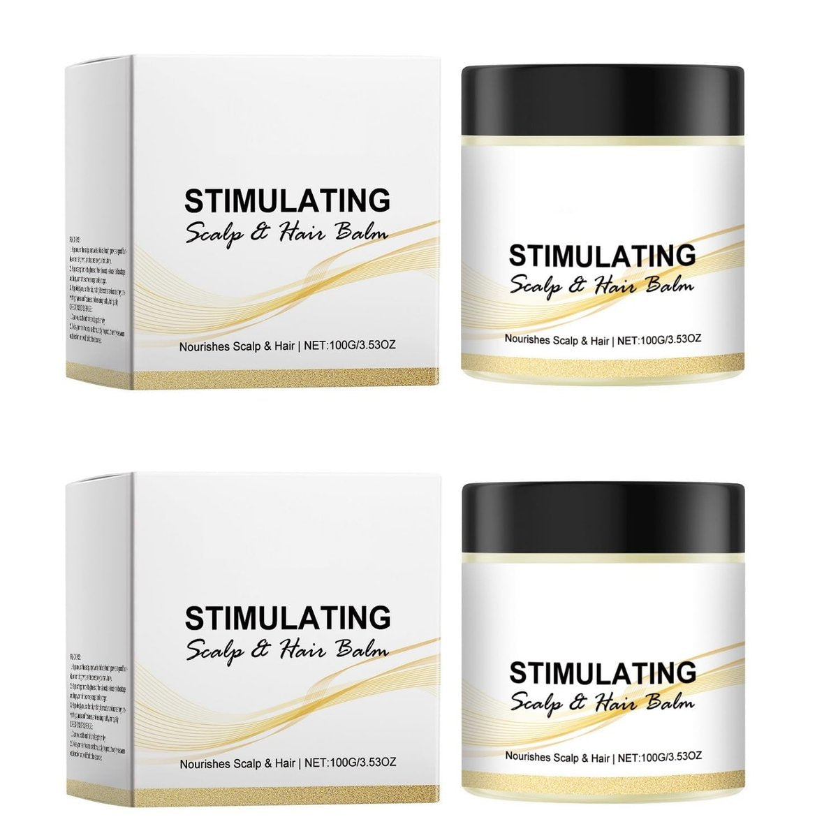 Stimulating Scalp and Hair Balm with Shea Butter & Mango Butter - 2 Pack, 1.77 Fl Oz Each Avelisse