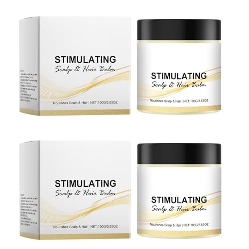 Stimulating Scalp and Hair Balm with Shea Butter & Mango Butter - 2 Pack, 1.77 Fl Oz Each Avelisse