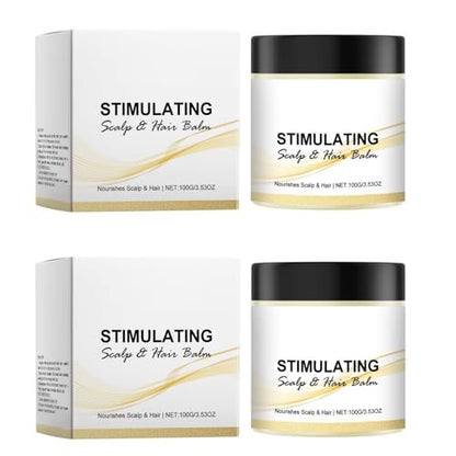 Stimulating Scalp and Hair Balm with Shea Butter & Mango Butter - 2 Pack, 1.77 Fl Oz Each Avelisse