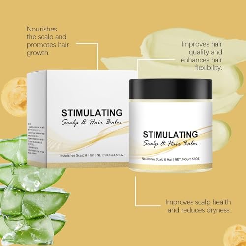 Stimulating Scalp and Hair Balm with Shea Butter & Mango Butter - 2 Pack, 1.77 Fl Oz Each Avelisse
