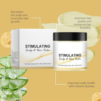 Stimulating Scalp and Hair Balm with Shea Butter & Mango Butter - 2 Pack, 1.77 Fl Oz Each Avelisse