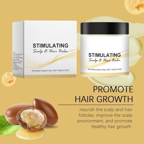 Stimulating Scalp and Hair Balm with Shea Butter & Mango Butter - 2 Pack, 1.77 Fl Oz Each Avelisse