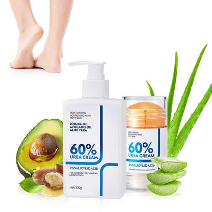 NIZENTA Urea Cream 60 Percent Body Lotion & Foot Care Stick – Deep Moisturizing for Dry Skin, Rapid Absorption, Smooth Skin, 6 Ounce (Pack of 2) Avelisse