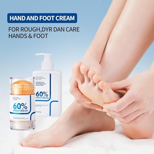 NIZENTA Urea Cream 60 Percent Body Lotion & Foot Care Stick – Deep Moisturizing for Dry Skin, Rapid Absorption, Smooth Skin, 6 Ounce (Pack of 2) Avelisse