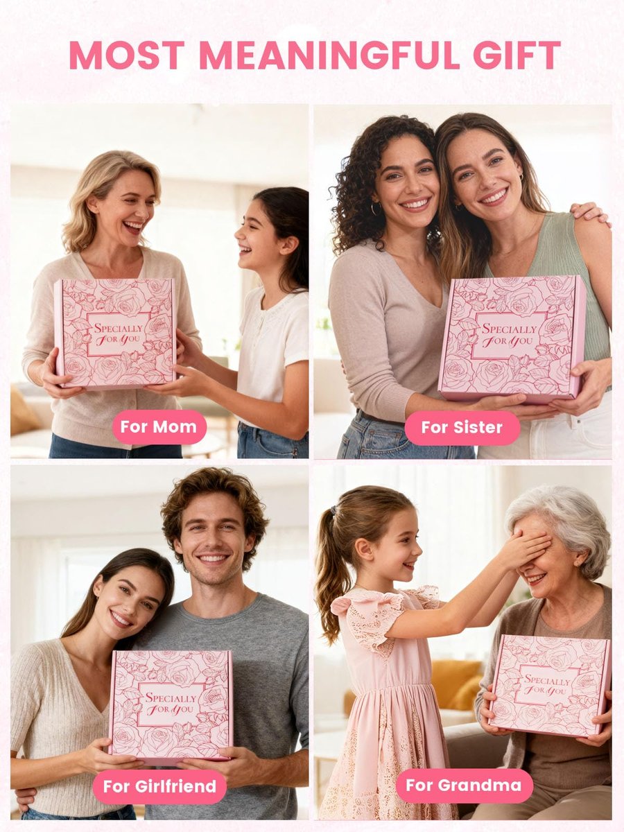 Mother's Day Gifts Set 16Pcs Rose Spa Bath & Body Care Set with Bath Bombs & Lotions, Relaxing Home Spa Gift Kit for Mom Wife Girlfriend, Ideal for Mother’s Day Birthday Women Gift Sets Avelisse
