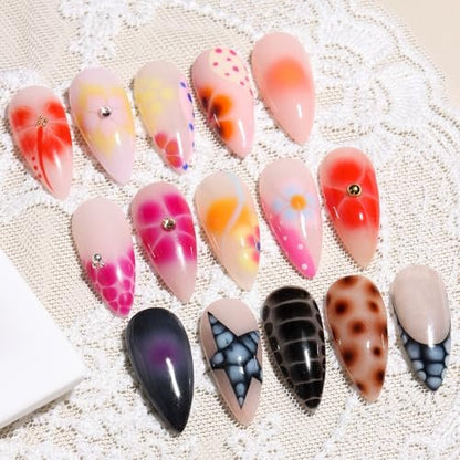 Fcozpjk Nail Blooming Gel - 15ML Clear Blooming Gel Polish for Watercolor, Marble, Ombre & Aura Nail Art - Soak Off UV/LED Cure with Dotting Pen Avelisse