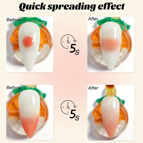 Fcozpjk Nail Blooming Gel - 15ML Clear Blooming Gel Polish for Watercolor, Marble, Ombre & Aura Nail Art - Soak Off UV/LED Cure with Dotting Pen Avelisse