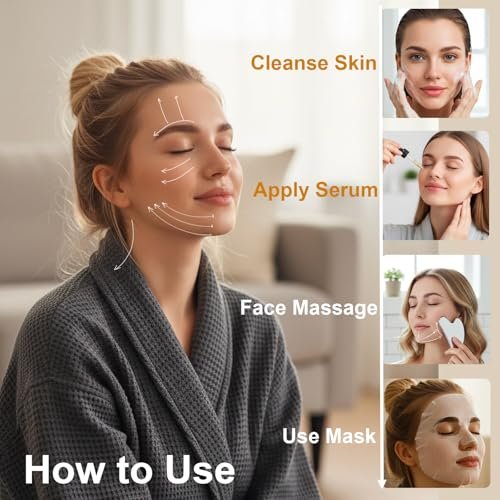 Stainless Steel Gua Sha Tool & Lymphatic Drainage Face Brush Set - TWPER Facial Massage Kit for Jawline Sculpting, Puffiness Lifting & Relaxation - görsel 14