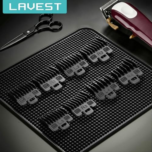 Fade Guide Set Compatible with Most Wahl Clippers - 4 Sets Taper Guards, Black Avelisse