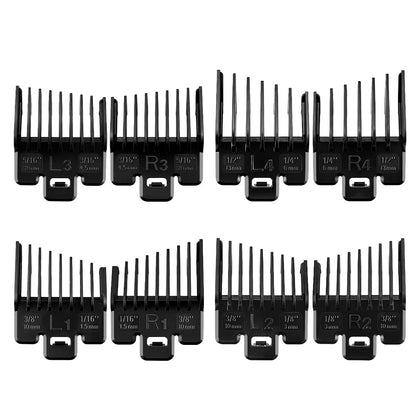 Fade Guide Set Compatible with Most Wahl Clippers - 4 Sets Taper Guards, Black Avelisse