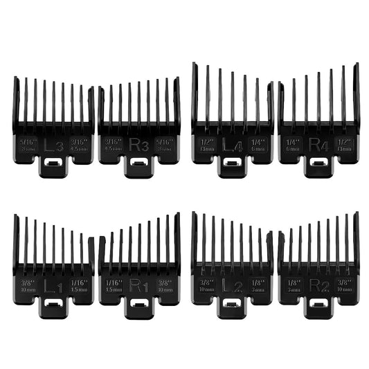 Fade Guide Set Compatible with Most Wahl Clippers - 4 Sets Taper Guards, Black Avelisse