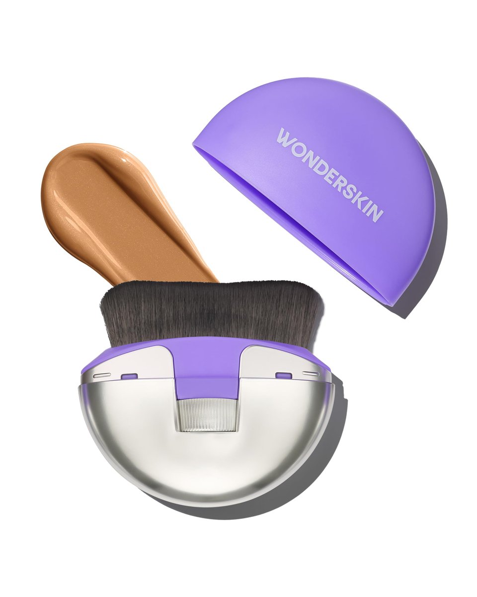 Wonderskin Dial-It-Up Brush – Adjustable 3-in-1 Makeup Brush for Foundation, Powder & Creams – Sheer to Full Coverage – Ergonomic Precision Design Avelisse