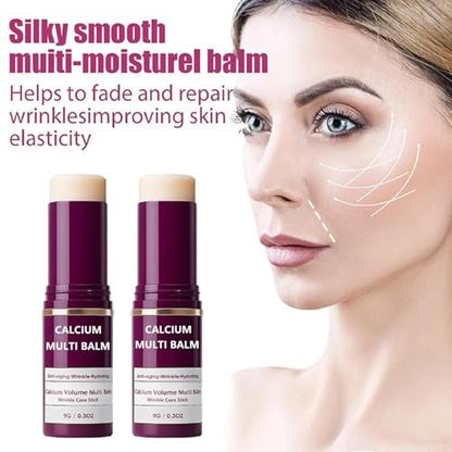 2Pcs Calcium Multi Balm - Korean Collagen Moisturizing Stick for Eyes, Neck, and Face | Hydrating & Anti-Aging Avelisse