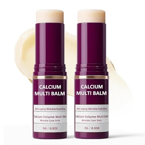 2Pcs Calcium Multi Balm - Korean Collagen Moisturizing Stick for Eyes, Neck, and Face | Hydrating & Anti-Aging Avelisse