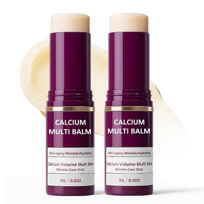 2Pcs Calcium Multi Balm - Korean Collagen Moisturizing Stick for Eyes, Neck, and Face | Hydrating & Anti-Aging Avelisse