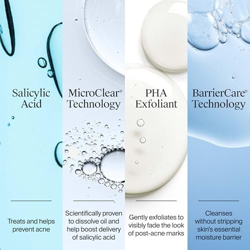 Neutrogena Evenly Clear Acne Cleanser with 2% Salicylic Acid & 2% PHA Exfoliant, Gentle Foaming Face Wash for Clogged Pores, Blackheads & Post-Acne Marks, 9.1 fl. oz - görsel 8