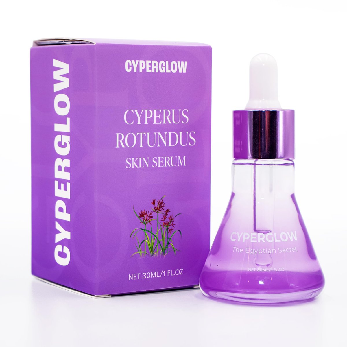 CYPERGLOW Cyperus Rotundus Skin Serum Oil – Natural Hair-Reducing & Shaving Oil for Women, Moisturising & Soothing, 1.01 Fl Oz Avelisse