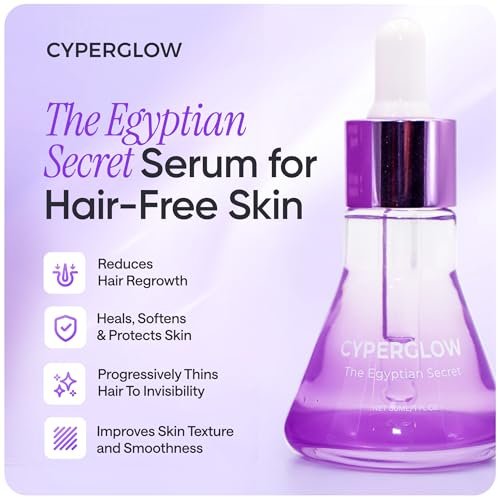 CYPERGLOW Cyperus Rotundus Skin Serum Oil – Natural Hair-Reducing & Shaving Oil for Women, Moisturising & Soothing, 1.01 Fl Oz Avelisse