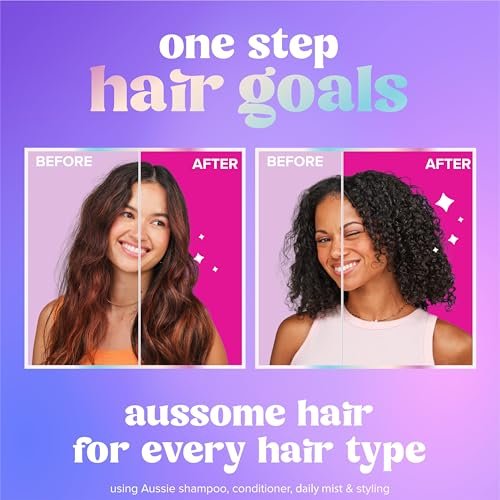 Aussie Ultra Wonder Daily Mist Lightweight Multi-Use Detangler – Silicone-Free, for All Hair Types and Curls, 7.6 oz - görsel 8