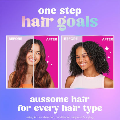 Aussie Ultra Wonder Daily Mist Lightweight Multi-Use Detangler – Silicone-Free, for All Hair Types and Curls, 7.6 oz