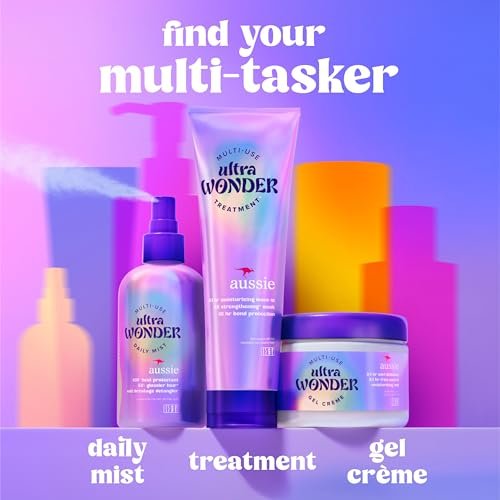 Aussie Ultra Wonder Gel Crème All-in-1 Moisturizing Hold Styler - Gel + Cream for All Hair Types and Curls, 10.1 oz - görsel 16