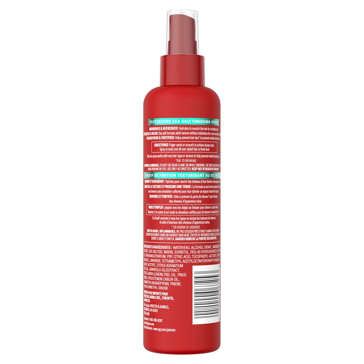 Old Spice Men's Sea Salt Hair Spray - Texturizing Finishing Spray for All Hair Types, Healthy & Strong with Vitamin E & Biotin, Medium Hold, 8.5 fl oz - görsel 17