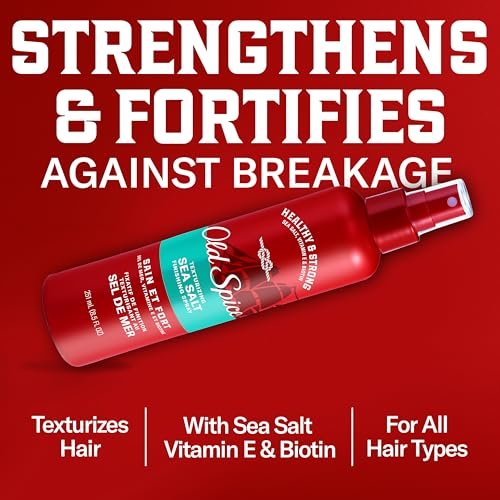 Old Spice Men's Sea Salt Hair Spray - Texturizing Finishing Spray for All Hair Types, Healthy & Strong with Vitamin E & Biotin, Medium Hold, 8.5 fl oz - görsel 4