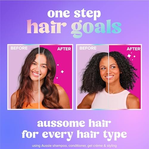 Aussie Ultra Wonder Gel Crème All-in-1 Moisturizing Hold Styler - Gel + Cream for All Hair Types and Curls, 10.1 oz - görsel 8